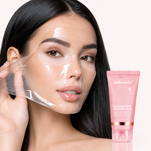 Masque de nuit coréen Dear Skin sur fond #fcf7f6
